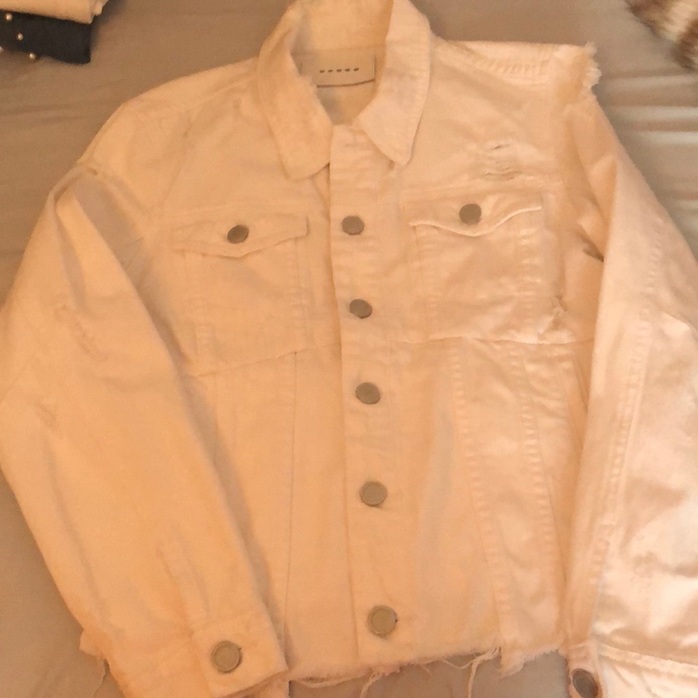 White jean jacket